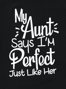 Baby Boy Slogan Graphic Tee - Black - View 3