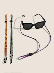 3 piezas Cuerda de gafas de color combinado - Multicolor - Ver 1