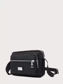 Minimalist Mini Crossbody Bag - Black - View 2