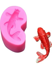 Molde de silicona de pez DIY - Rosa - Ver 2