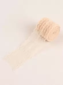 1卷蕾絲設計禮品包裝絲帶 - 橘色 - 查看 1