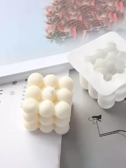 1pc Candle Shaped DIY Silicone Mold