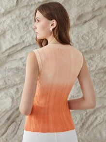 MOTF PREMIUM VISCOSE OMBRE TWIST SWEATER VEST - Orange - View 3