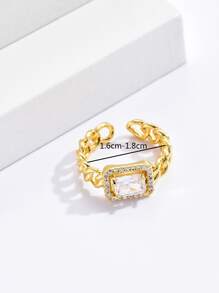 1pc Bestselling Holiday Gift 3-Line Beaded Ring, Women's Vacation/Date Gift - Yellow Gold - View 6