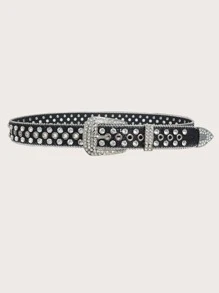 Đồ trang trí Rhinestone Thắt lưng Đường phố - màu đen - Xem 1