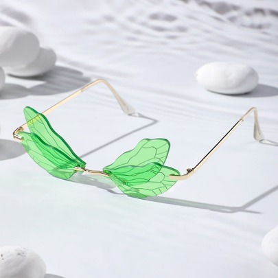 Novelty Lens Rimless Fashion Glasses