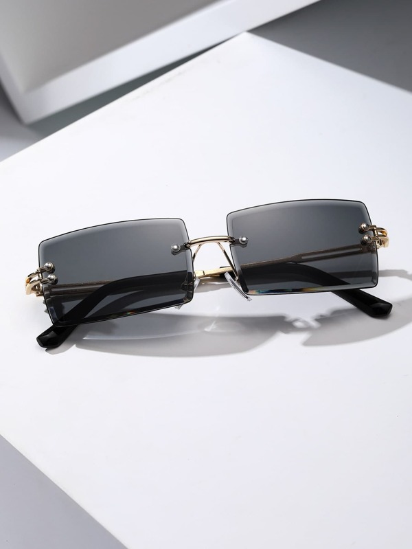 Men's Stylish Rimlessrame Tinted Lens Sunglasses SHEIN UK