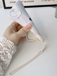Hộp đựng điện thoại in hình trái tim có dây buộc - Nhiều màu - Xem 5
