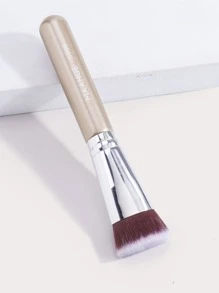 MAANGE 1 pièce Pinceau de fond de teint professionnel à tête plate dense, outil de maquillage, matériau en fibre douce, portable, essentiel de voyage, pinceau de fond de teint, pinceau correcteur, pinceau à blush, pinceau de contour, pinceau bronzant, pinceau à poudre, pinceau de fond de teint, pinceau à blush - Kaki - Voir 2