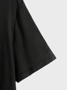 GENTILAND Men Geometric Elk Print Tee - Black - View 4