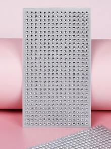 1入組銀色3d仿寶石臉部寶石貼紙,適用於diy音樂節、y2k化妝、派對裝飾