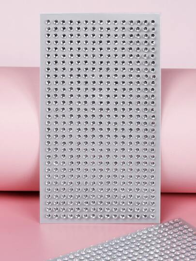 1pc Silver-color 3d Imitation Gemstone Face Jewels Sticker For Diy Music Festival, Y2k Makeup, Party Decoration