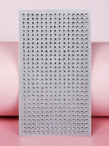 1入組銀色3d仿寶石臉部寶石貼紙,適用於diy音樂節、y2k化妝、派對裝飾