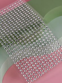 1入組銀色3d仿寶石臉部寶石貼紙,適用於diy音樂節、y2k化妝、派對裝飾