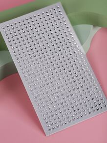 1入組銀色3d仿寶石臉部寶石貼紙,適用於diy音樂節、y2k化妝、派對裝飾