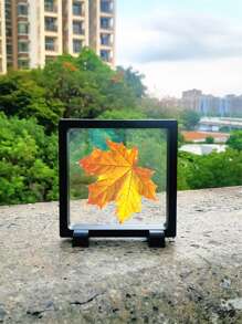 1pc Black Clear Floating 3D Film Display Stand Jewelry Storage Box - Black - View 7