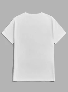 GENTILAND Men Floral Print Tee - White - View 2