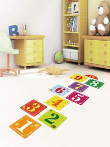 10入組數字跳格遊戲地板貼紙 - 彩色 - 查看 4