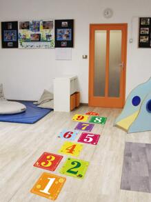 10入組數字跳格遊戲地板貼紙 - 彩色 - 查看 5