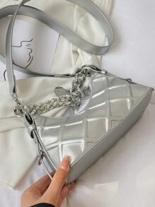 CONTAINEVERY Không thấm nước , Nhẹ , Thương vụ Hàng ngày Kim loại Dập nổi Hình học Trang trí chuỗi Cái túi Đối với Cô gái tuổi teen NỮ Cao đẳng Sinh viên , & Cổ cồn trắng Công nhân
工人 Hoàn hảo Cho văn phòng , Cao đẳng , Làm việc , Làm Việc  , Commute - Bạc - Xem 2