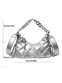 CONTAINEVERY Không thấm nước , Nhẹ , Thương vụ Hàng ngày Kim loại Dập nổi Hình học Trang trí chuỗi Cái túi Đối với Cô gái tuổi teen NỮ Cao đẳng Sinh viên , & Cổ cồn trắng Công nhân
工人 Hoàn hảo Cho văn phòng , Cao đẳng , Làm việc , Làm Việc  , Commute - Bạc - Xem 3