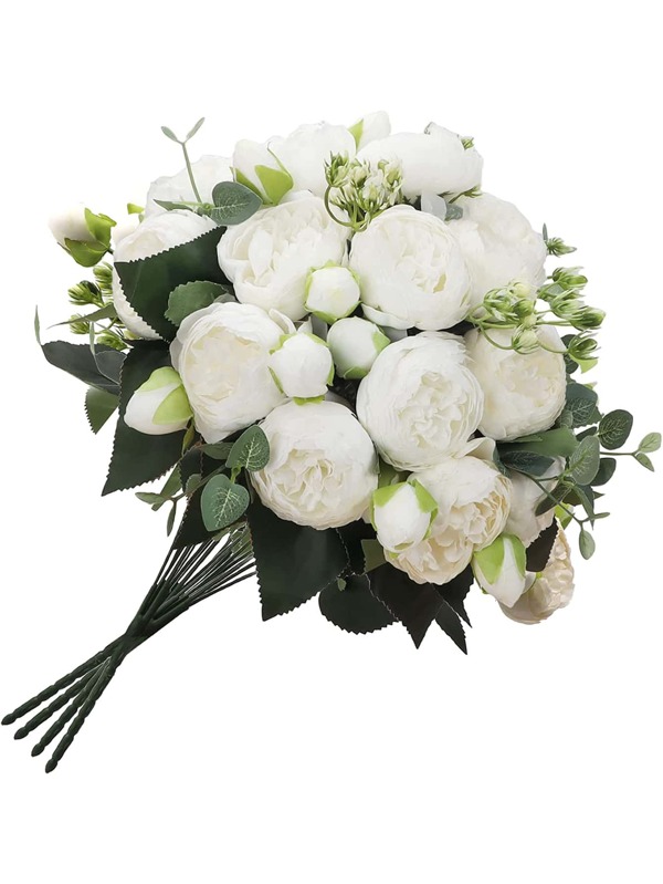 1pc/3pcs Artificial Rose Flowers Bouquet Real Touch Fake Peony Flower For Home Wedding Decoration Party Table Centerpieces Mother's Day,Fake Plants,Fall Decor,Room,Desk,Garden Decor,Room Decoration Stuff