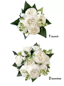 1pc/3pcs Artificial Rose Flowers Bouquet Real Touch Fake Peony Flower For Home Wedding Decoration Party Table Centerpieces Mother's Day,Fake Plants,Fall Decor,Room,Desk,Garden Decor,Room Decoration Stuff