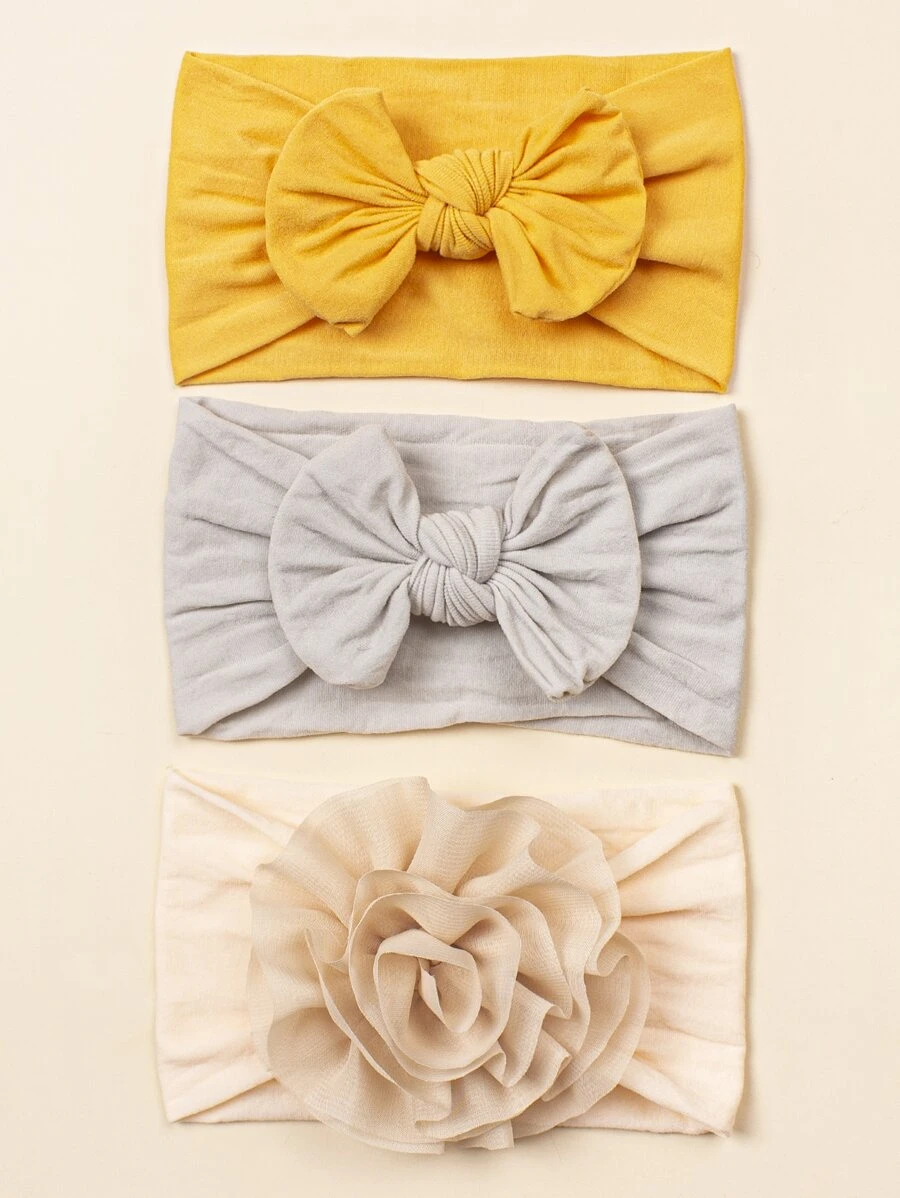 3pcs Baby Plain Headband - Multicolor - View 1