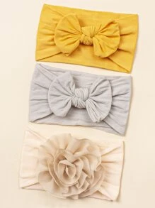 3pcs Baby Plain Headband - Multicolor - View 3