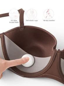 LUVLETTE Dream Curve Support+ Multi-Way Strapless Bra - Coffee Brown - View 10