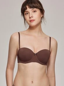 LUVLETTE Dream Curve Support+ Multi-Way Strapless Bra - Coffee Brown - View 3