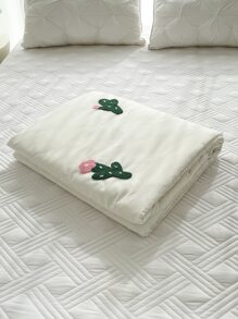 Colcha cactus con bordado - Blanco - Ver 2