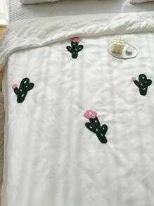 Colcha cactus con bordado - Blanco - Ver 3