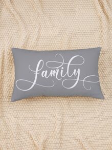 1pc Letter Graphic Cushion Cover Without Filler - Multicolor - View 5