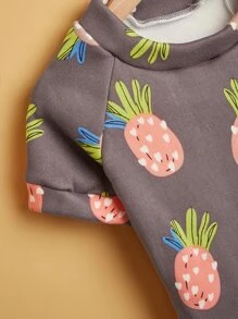 鳳梨印花寵物運動衫 - 彩色 - 查看 5