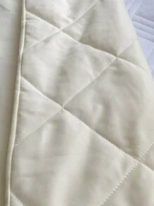 Peach Embroidered Quilted Bedspread - Yellow - View 7