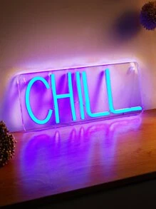 1 pieza Luz de neón neón moderno con diseño de letra para casa - Azul - Ver 2