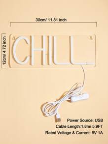 1 pieza Luz de neón neón moderno con diseño de letra para casa - Azul - Ver 5