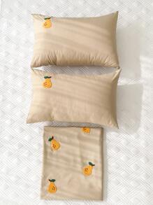 梨簇絨被套套裝不附帶內芯 - 卡其色 - 查看 3