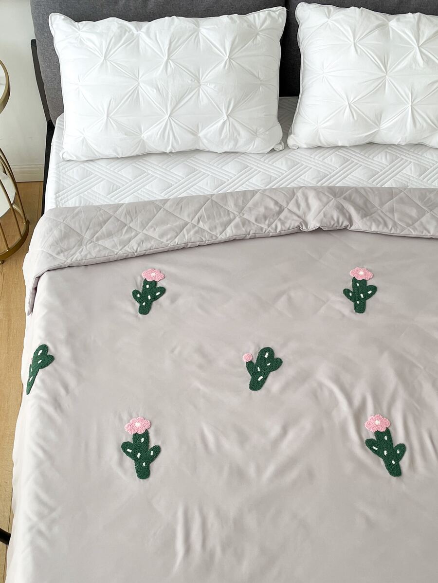 Colcha cactus tufted guateado - Gris Claro - Ver 1