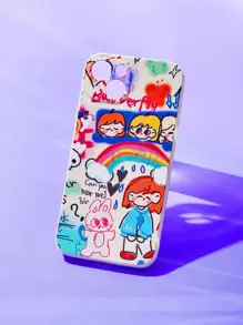 ROMWE Anime 卡通圖案手機外殼 - 白色 - 查看 1