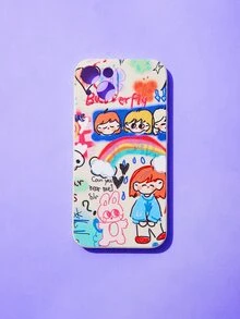 ROMWE Anime 卡通圖案手機外殼 - 白色 - 查看 3