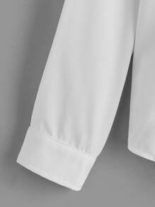 SHEIN Casual Eenkleurig Tweedelige jongen outfit Zak Voorpand met Knoopjes