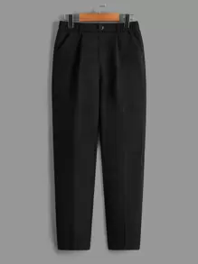 SHEIN Casual Eenkleurig Tweedelige jongen outfit Zak Voorpand met Knoopjes
