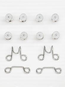 2 Bộ-Khóa thắt lưng màu trắng, Nút, Khóa kẹp, Phụ kiện quần áo - Nhiều màu - Xem 2