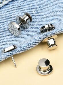 2 Bộ-Khóa thắt lưng màu trắng, Nút, Khóa kẹp, Phụ kiện quần áo - Nhiều màu - Xem 4