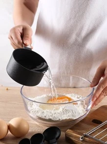 8 piezas de acero inoxidable Taza medidora & Set cuchara - Negro - Ver 2