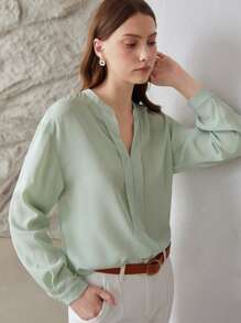 MOTF PREMIUM STRAIGHT FIT POPOVER SHIRT - Mint Green - View 6