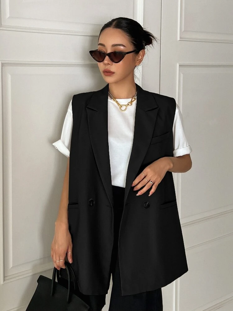 Autumn Business Casual Solid Color Vest