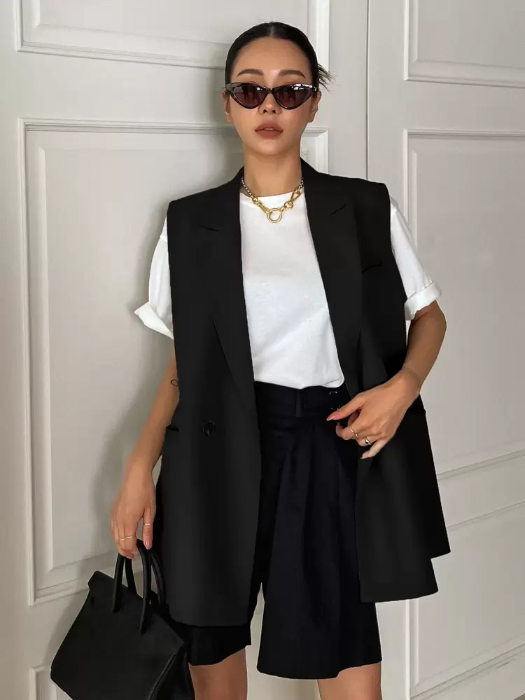 Autumn Business Casual Solid Color Vest